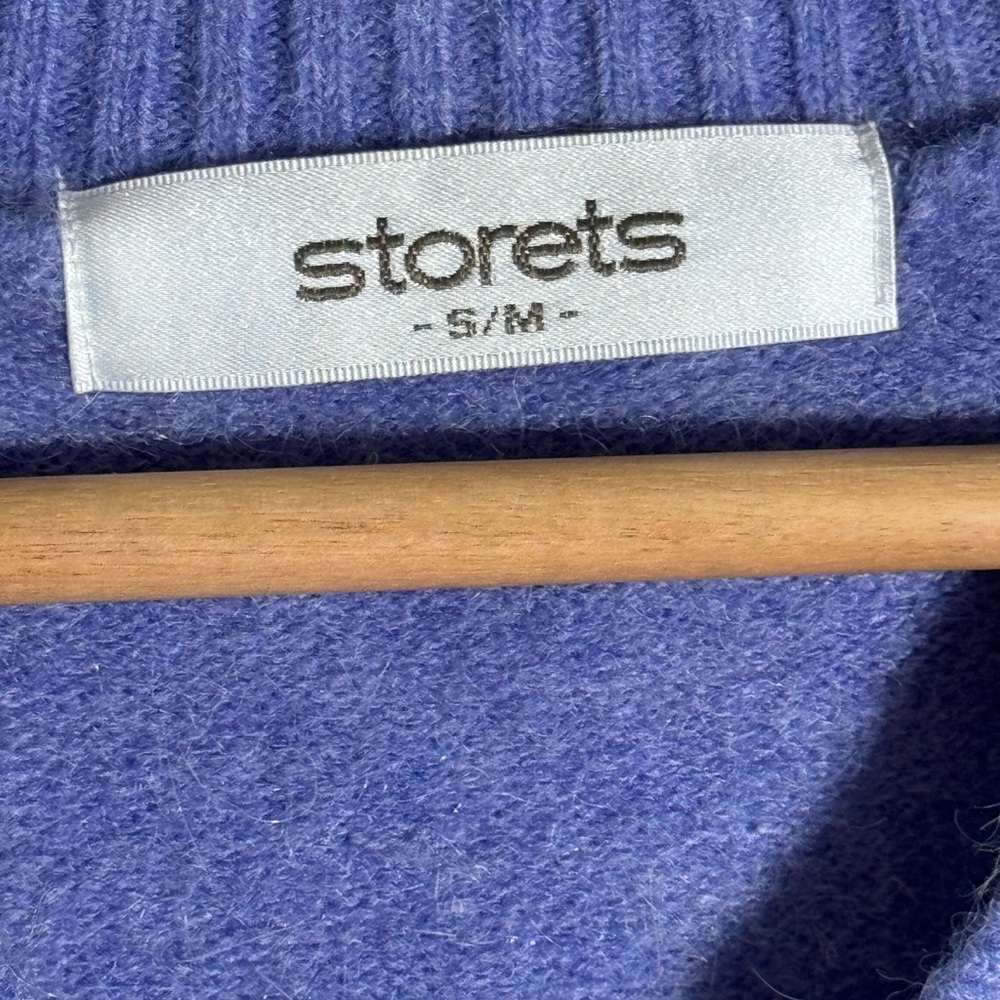 Storets V-Neck Cable Knit Sweater Vest in Lavender - Picture 4 of 5